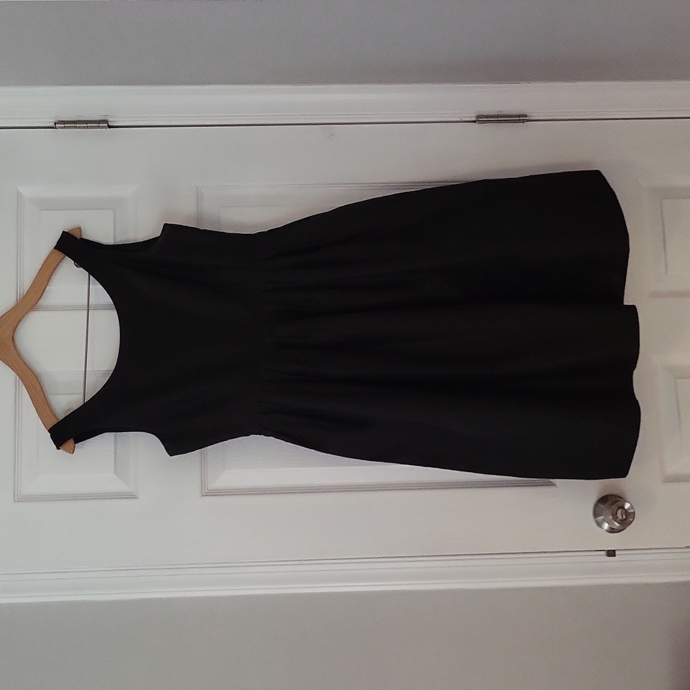 J Crew Black Silk Dress 8P